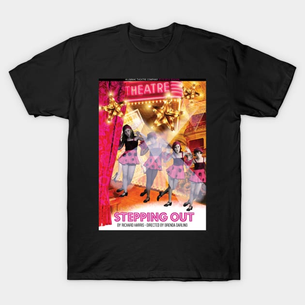 Tap Dancers, Gold Stars at the Cabaret Theatre T-Shirt by GrayHareCards